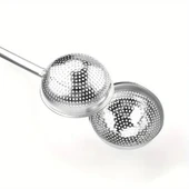 MyBru Paslanmaz Çelik Top Yaylı Çay Kahve Bitki Çayı Süzgeci - 6