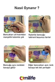 Manyetik Renkli Sayma ve Eşleştirme Labirenti - Ahşap Montessori Oyuncağı, 3-5 Yaş Çocuklar için Eğitici, Eğlenceli ve Taşınabilir Manyetik Boncuk Oyun Seti thumbnail 5