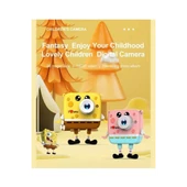 Sünger Bob Tasarımlı Yeni Nesil Çocuk Dijital Mini Fotoğraf Makinesi Çift Kamera - 5