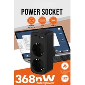 Çoklu Priz Yüksek Gerilim Korumalı 2’li Priz 1xusb 1xtype-c Çıkışlı Grup Priz Çoğaltıcı - 2