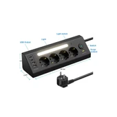 Lp764 Çoklu Gece Lambalı Priz Yüksek Gerilim Korumalı 4’lü Priz 2xusb 2xtype-c Çıkışlı Grup Priz Çoğaltıcı - 4