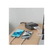 65w Masaüstü 4 Portlu Hızlı Şarj Cihazı İstasyonu 2xusb-a, 2xtype-c Giriş,1,5 Mt. Kablo - 4