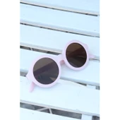 Pembe Renk Yuvarlak İskandinav Çocuk Gözlüğü - 1