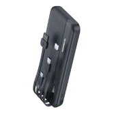 BUFFER® 10000 mAh Micro Type-C USB Lightning 4 Kablolu Hızlı Kablosuz Şarj Powerbank - 1