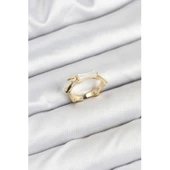 Pirinç Gold Renk Kemik Model Kadın Yüzük - 1