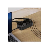 Akım Korumalı Priz 2 Usb + 2 Type-c Girişli 2 Metre Kablosu Anahtarlı Ve Duvara Monte Edilebilir - 3