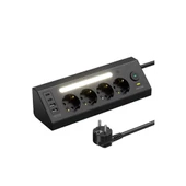 Lp764 Çoklu Gece Lambalı Priz Yüksek Gerilim Korumalı 4’lü Priz 2xusb 2xtype-c Çıkışlı Grup Priz Çoğaltıcı - 1