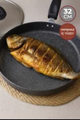 Granit Balık Tavası, Yanmaz Yapışmaz Börek Tavası 32 cm thumbnail 2