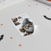 Gotik Cüce ve Kafatası Halloween Duvar Sticker Seti - 2