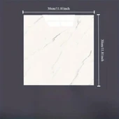 Beyaz Mermer Desenli Alüminyum Plastik Duvar Sticker (30x30) thumbnail 5