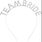 Gümüş Kaplama Kristal Taşlı Team Bride Taç 16x17 cm thumbnail 2