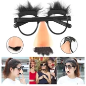 Eğlenceli Kılık Değiştirme Kaş Bıyık Mizah Gözlüğü 9x13 cm thumbnail 2