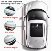 Araba Tampon Koruyucu Karbon Desenli Siyah Beyaz thumbnail 3