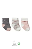 NessiWorld 3'Lü Penye Kız Soket Çorap BS10112 Gri thumbnail 1