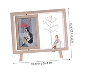 Ahşap Çerçeveli Çift Taraflı Işıklı Masaüstü Fotoğraf Çerçevesi (26.5x23.6 cm) - 3