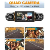 Ozmik V10 Araç Kamerası  4 Kameralı  Gps Takip- G Sensör 1080P Kayıt  Wifi  Özellikli - 9