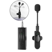 Ozmik K35D Bluetooth Mini Taşınabilir Kablosuz Mikrofon Yaka Mikrofon Hoparlör Wireless Microphone - 2
