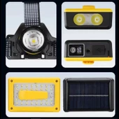 F.B.I Pro F-3003 Alüminyum PM10-TG LED Type-C Powerbank ve Solar Şarjlı Kamp Kafa Feneri - 3