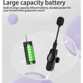 Ozmik K35D Bluetooth Mini Taşınabilir Kablosuz Mikrofon Yaka Mikrofon Hoparlör Wireless Microphone - 5