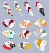 12'çift Organik Pamuklu 0/3 yaş Kız Bebek Çorap - 1