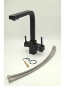 Arıtmalı Lüx Kare Mutfak Eviye Bataryası-Siyah thumbnail 3