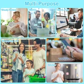 C17 Mini Taşınabilir Yazıcı 12 Rulo Kağıtlı Mürekkepsiz Etiket Yazıcısı  Mini Termal Yazıcı Beyaz thumbnail 8