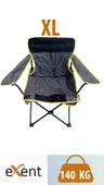 Exent XL Kamp Sandalyesi, 140 kg taşıma kapasitesi, Lüx Kamp sandalyesi, Büyük beden kamp sandalyesi thumbnail 1