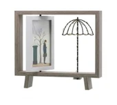 Ahşap Çerçeveli Çift Taraflı Işıklı Masaüstü Fotoğraf Çerçevesi (26.5x23.6 cm) BEBEKLİ - 3