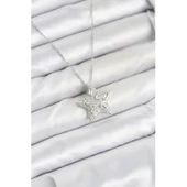 316L Çelik Zincir Gümüş Renk Yıldız Model Kadın Kolye - 1