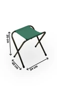Exent 45X60 cm Kamp Sehpası + 4 Adet YEŞİL Tabure Piknik, bahçe balkon sehpası Katlanır Sehpa-A-4Y thumbnail 3