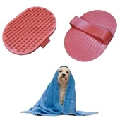 Ergonomik Masajlı Evcil Hayvan Kedi Köpek Yıkama Fırçası Aparatı - 1