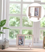 Ahşap Çerçeveli Çift Taraflı Işıklı Masaüstü Fotoğraf Çerçevesi (26.5x23.6 cm) - 4