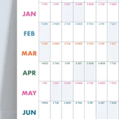 2025-2026 Akademik Yıl Takvimi | Eylül Başlangıçlı Yıllık Planlayıcı Duvar Takvimi | Renkli Takvim | Okul ve Ofis için B - 4