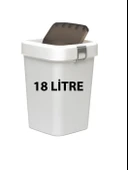 Motek COB-411 Comfort Dustbin 18 Litre Çöp Kutusu Kovası Beyaz thumbnail 1