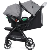 Wow Kabin Boy Tek Elle Kolay Katlanır Travel Bebek Arabası Autofold Grey Black thumbnail 2