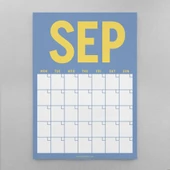 Zamansız Aylık Planlayıcı Dev Takvim, Sürekli Takvim, 12 Ay Tarihsiz Takvim, 33 x 48 cm, A4, Pastel Parlak Retro Renkler thumbnail 9