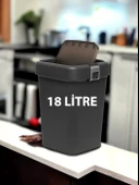 Motek COB-411 Comfort Dustbin 18 Litre Çöp Kutusu Kovası Antrasit thumbnail 1