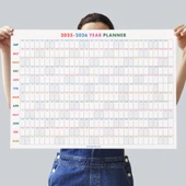 2025-2026 Akademik Yıl Takvimi | Eylül Başlangıçlı Yıllık Planlayıcı Duvar Takvimi | Renkli Takvim | Okul ve Ofis için B - 1