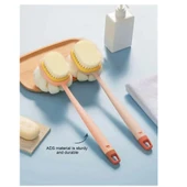 Mucit Home 2'si 1 Arada Kıl Ve Lif Kabağı iİe Duş Vücut Fırçası Uzun Saplı Sırt Fırçası-1 ADET thumbnail 3