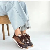 Ranu Kahverengi Cilt Paraşüt Detaylı Bağcıklı Spor Ayakkabı thumbnail 4