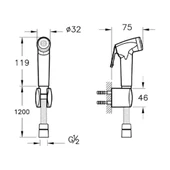 Vitra Taharet Duşu Krom A45705 - 2