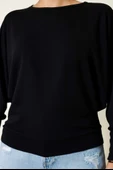 sa Kol Salaş Bluz siyah T4273 thumbnail 2
