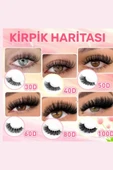 800 Parça Kendin Yap Kirpik Seti – 9-16mm Küme Kirpikler, Cımbız, Fırça ve Yapıştırıcı ile Birlikte Büyük Kapasiteli Kitap Seti - 8