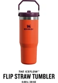 Stanley The Iceflow Flip Straw 0.89 lt Pipetli Termos Bardak Turuncu - 2