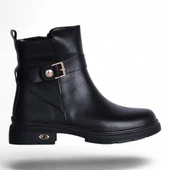 Scarletta M-457 Siyah Cilt Kışlık Kadın Bot Ayakkabı thumbnail 5