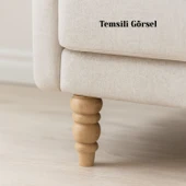 Bohem 17 cm  4'lü Set Boyasız Ham Doğal Ahşap Ayak Silindir Mobilya Koltuk Kanepe Ayağı Aparat Dahil thumbnail 8