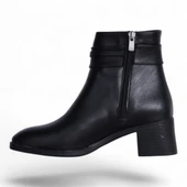 Scarletta M-460 Siyah Cilt Kışlık Kadın Bot Ayakkabı - 3