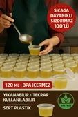 100’lü Set-120 ml Kendinden Kapaklı Şeffaf Sosluk – Sızdırmaz, Sıcağa Dayanıklı, Tekrar Kullanılabilir - 1