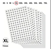 XL-Mağaza Giysi, Beden Etiket Çapı-15mm Kendinden Yapışkanlı (300 adet) Yuvarlak Boyut Etiket thumbnail 1