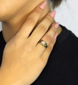 Doğal Taş Aytaşı Doğal Taşlı Antik Model Kadın Ayarlanabillir Yüzük euy79ay thumbnail 1